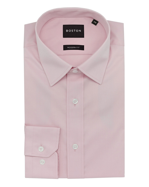 dress shirts boston Boston Pinpoint White Dress Shirt Non-Iron, Wrinkle-Resistant & Breathable Contemporary (Slim) / 17.5 / Long (34-35)