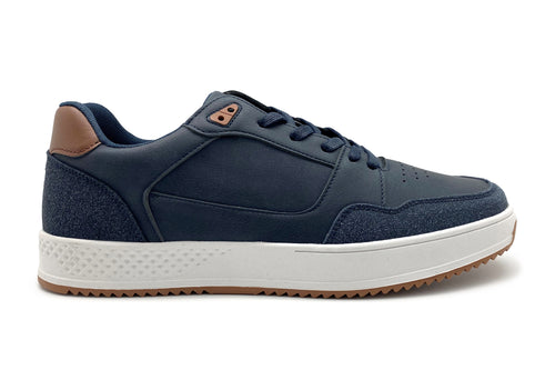 Avla Navy Leather Sneaker