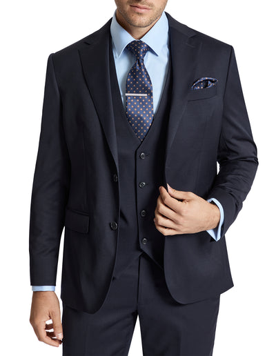 Lazio 112 Navy Wool Stretch Suit Jacket
