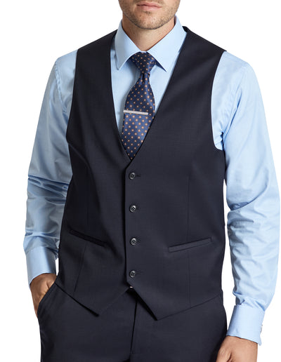 Dorset 112 Navy Wool Stretch Waistcoat