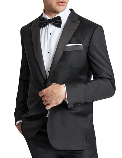 Jason 106 Black Australian Merino Wool Dinner Jacket