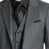Ritchie 107 Charcoal Check Wool Stretch Suit Jacket
