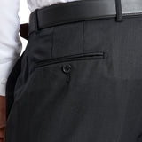 Lyon 101 Black Australian Merino Wool Suit Trouser
