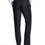 Edward 106 Black Australian Merino Wool Suit Trouser