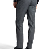 Edward 107 Charcoal Check Wool Stretch Suit Trouser