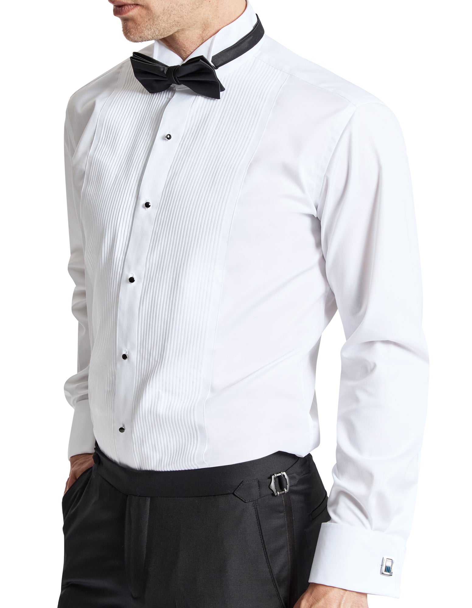 Wing Stud 5WT White Easycare Dinner Shirt