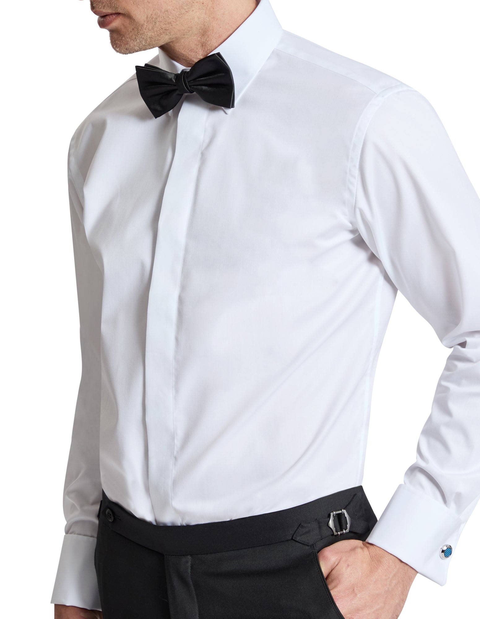 French Fly 5WT White Easycare Dinner Shirt