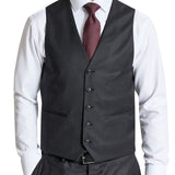 Ryan 106 Charcoal Australian Merino Wool Waistcoat
