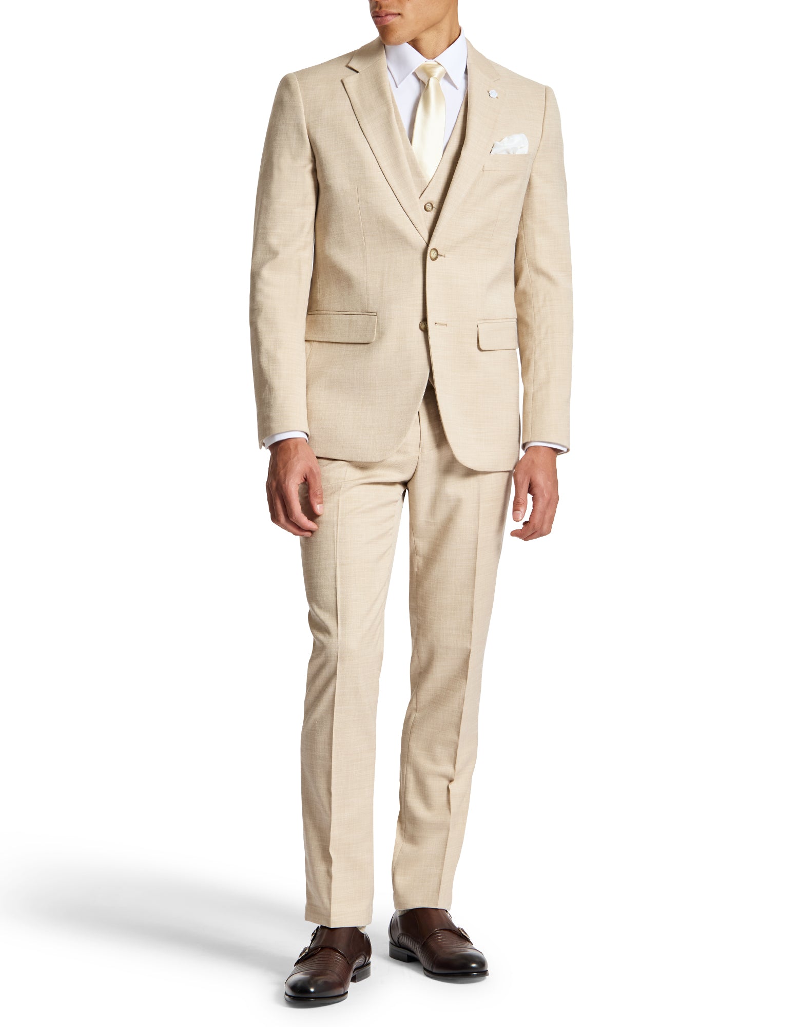 Dean 5ZS Sand Comfort Stretch Suit Trouser