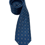 Mercer Blue Quatrefoil Silk Tie