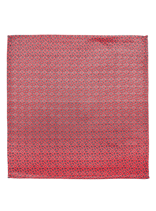 Salmon Tile Print Pocket Square