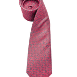 West Side Magenta Tile Print Silk Tie