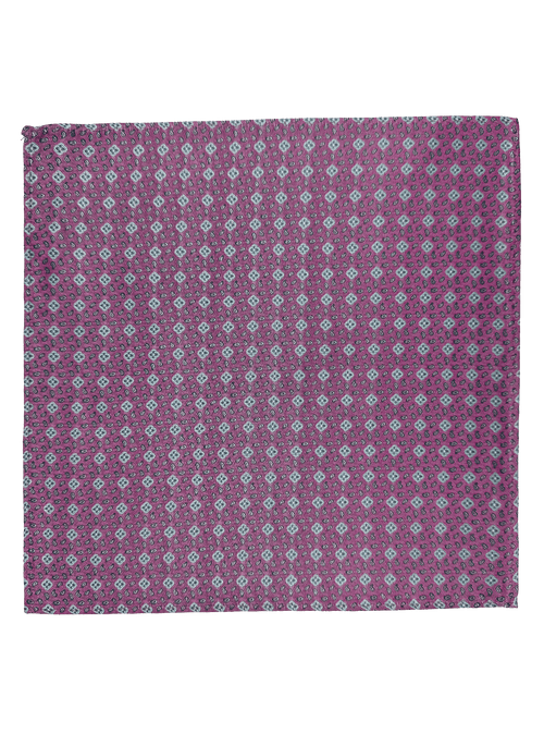 Purple Tile Print Pocket Square
