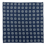 Sutton Navy Diamond Linen Pocket Square