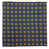 Sutton Orange Diamond Linen Pocket Square