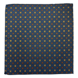 Chelsea Orange Quatrefoil Silk Pocket Square