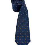 Chelsea Orange Quatrefoil Silk Tie