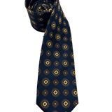 Vanderbilt Yellow Medallion Silk Tie