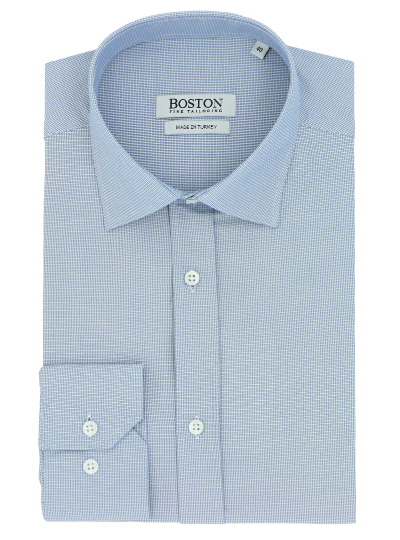 Liberty Business Blue Microchecked Shirt