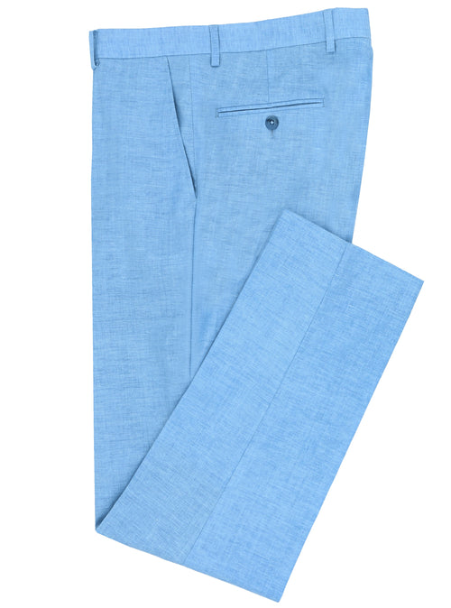 Edward Blue Linen Trouser