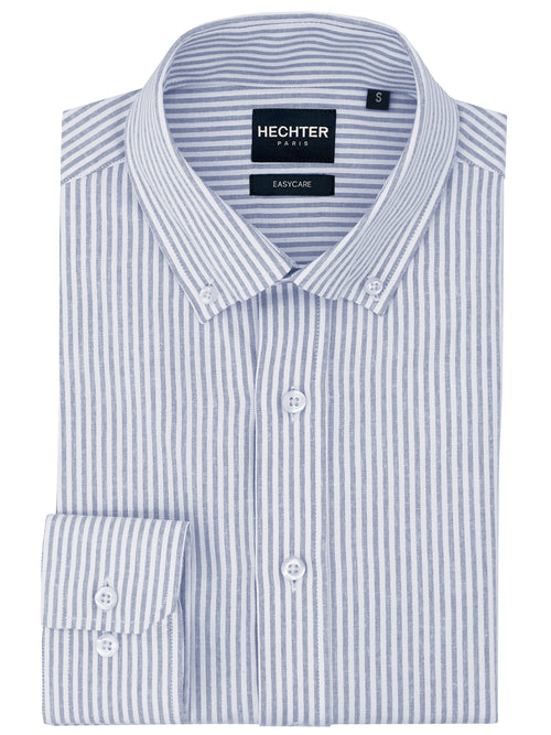 Blue Button Down Striped Shirt