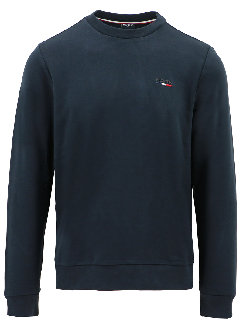 Navy Long Sleeve Logo Crew