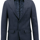 Turin 339 Navy French Linen Tailored Jacket