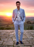 Cannes Edward Blue Wool Suit