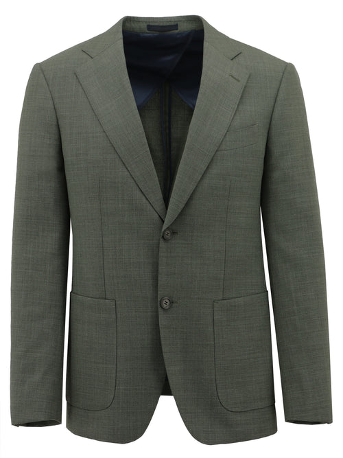 Genoa Olive Wool Blend Sports Jacket