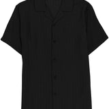 Capricorn Black Textured Summer Shirt