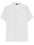 Capricorn White Textured Summer Shirt