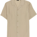 Capricorn Beige Textured Summer Shirt