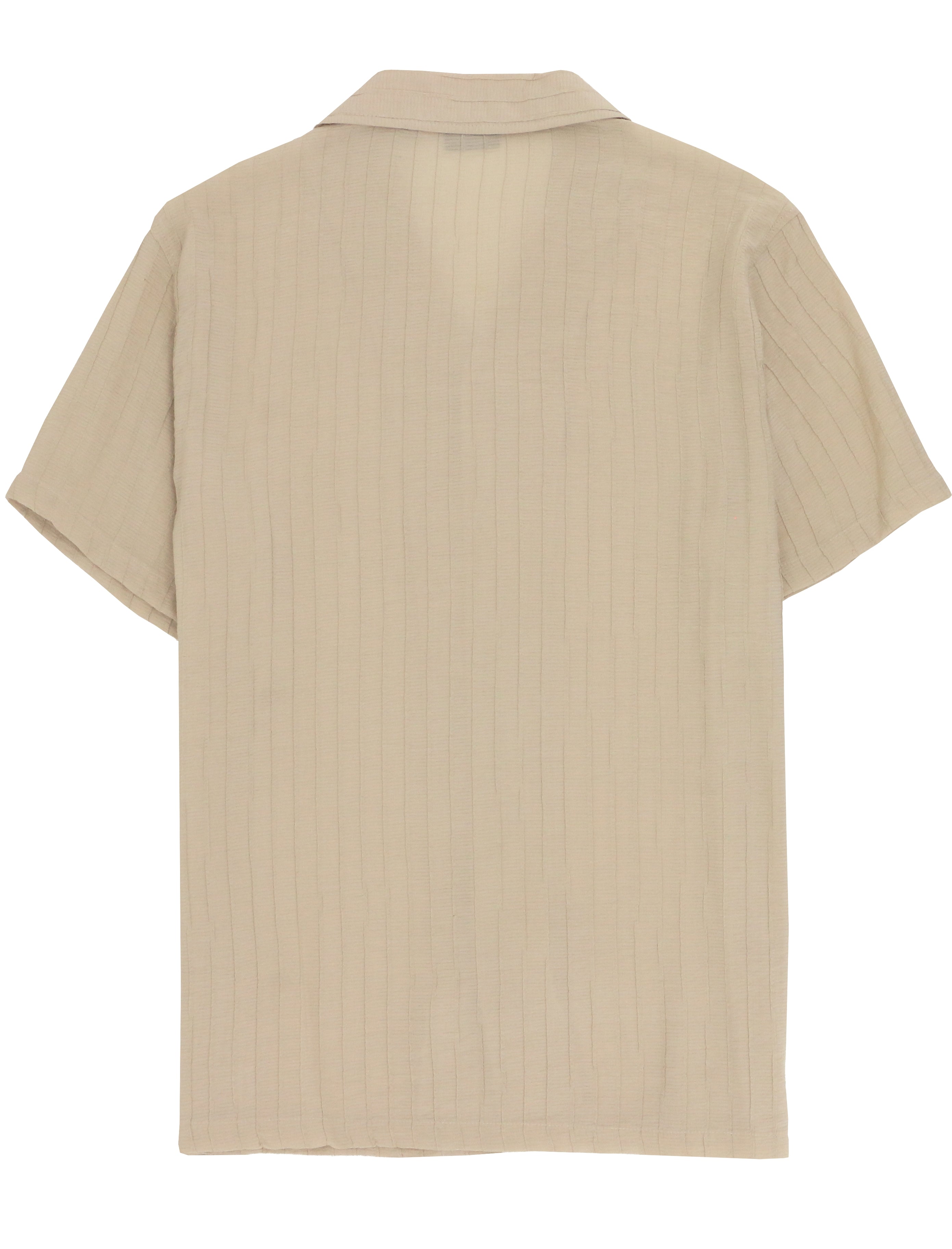 Capricorn Beige Textured Summer Shirt