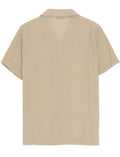 Capricorn Beige Textured Summer Shirt