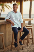Sel Green Striped Casual Shirt