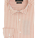 Liberty Casual Orange Striped Summer Shirt