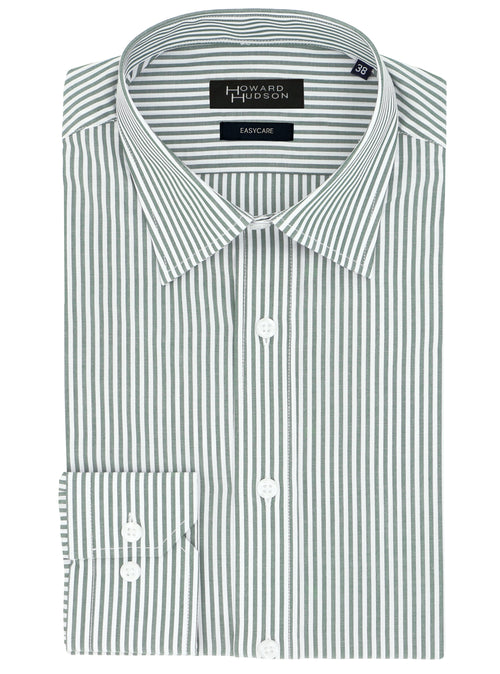 Liberty Business Green Striped Shirt