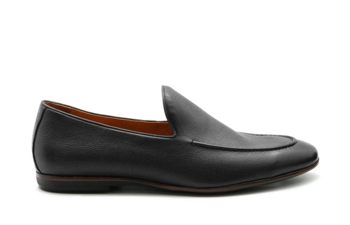 Algarve Black Leather Loafer
