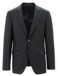 Cannes Blake Black Pinstripe Wool Stretch Suit