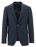 Cannes Blake Navy Pinstripe Wool Stretch Suit
