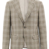 Siena Beige Check Super 110 Wool Sports Jacket