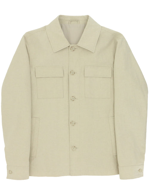 Chase Sand Linen Cotton Shacket