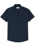 Oakley Navy Cotton Stretch Short Sleeve Shirt