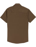 Oakley Brown Cotton Stretch Short Sleeve Shirt