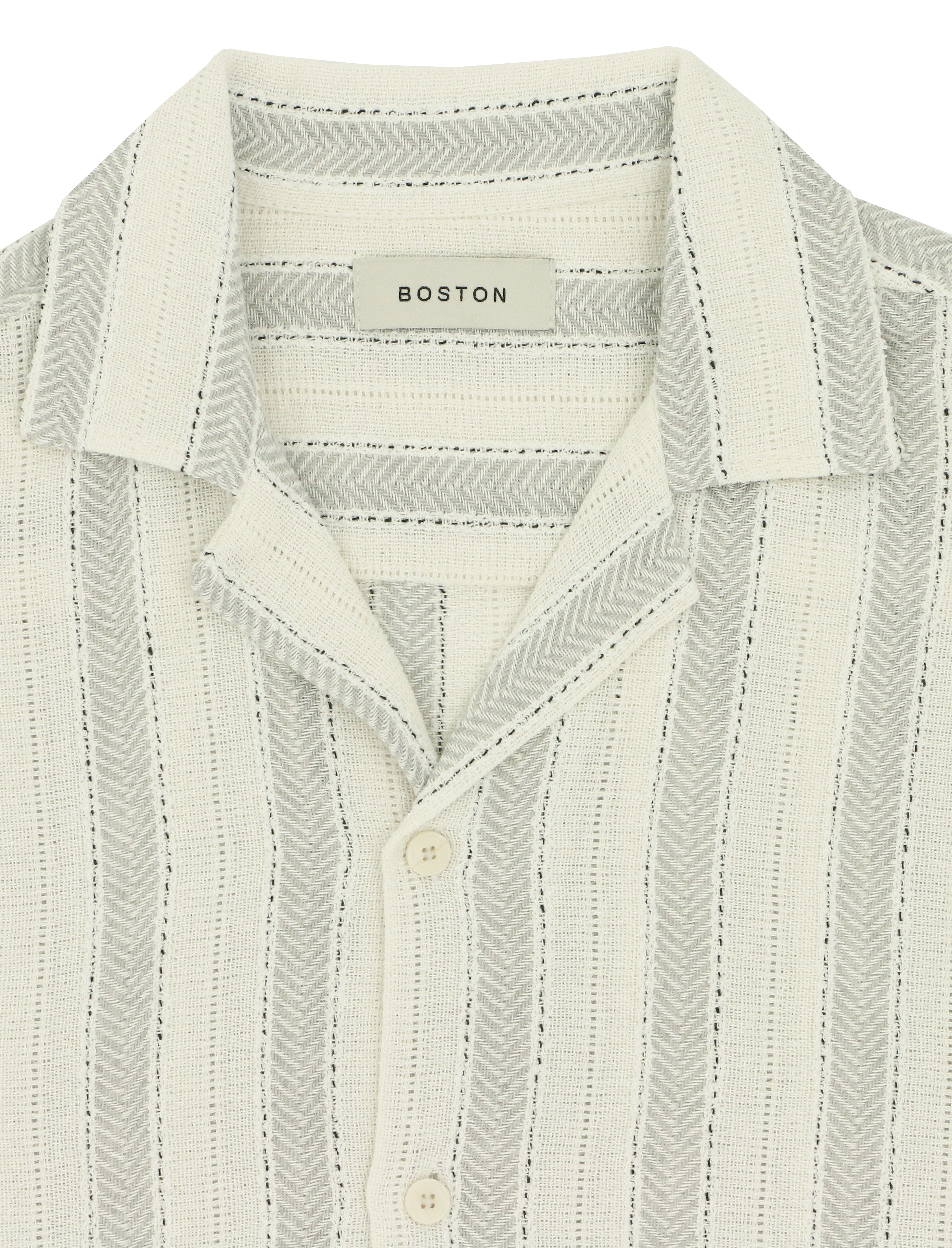 River Sand Striped Short Sleeve Shirt