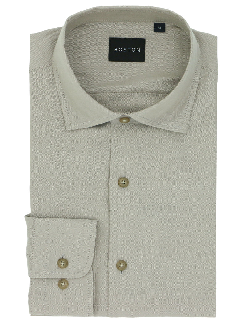 Jacque Taupe Cotton Casual Shirt