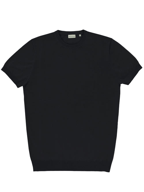 Eden Black Cotton Knit Tee