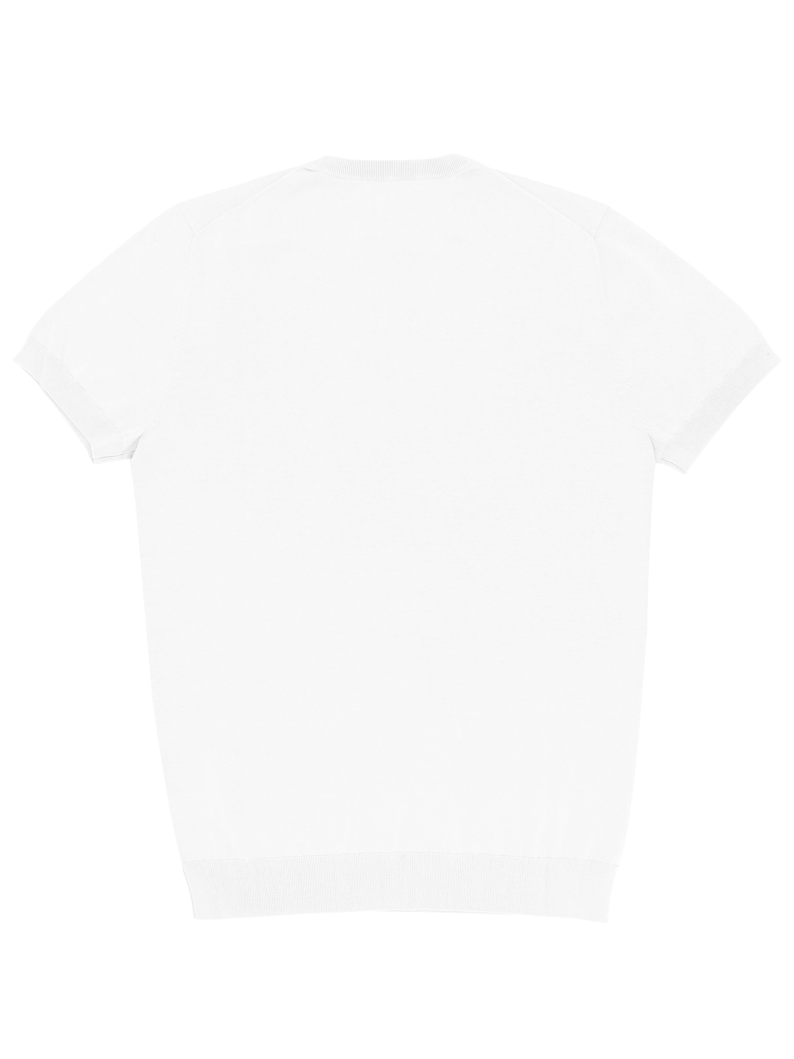 Eden White Cotton Knit Tee