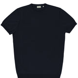 Eden Navy Cotton Knit Tee