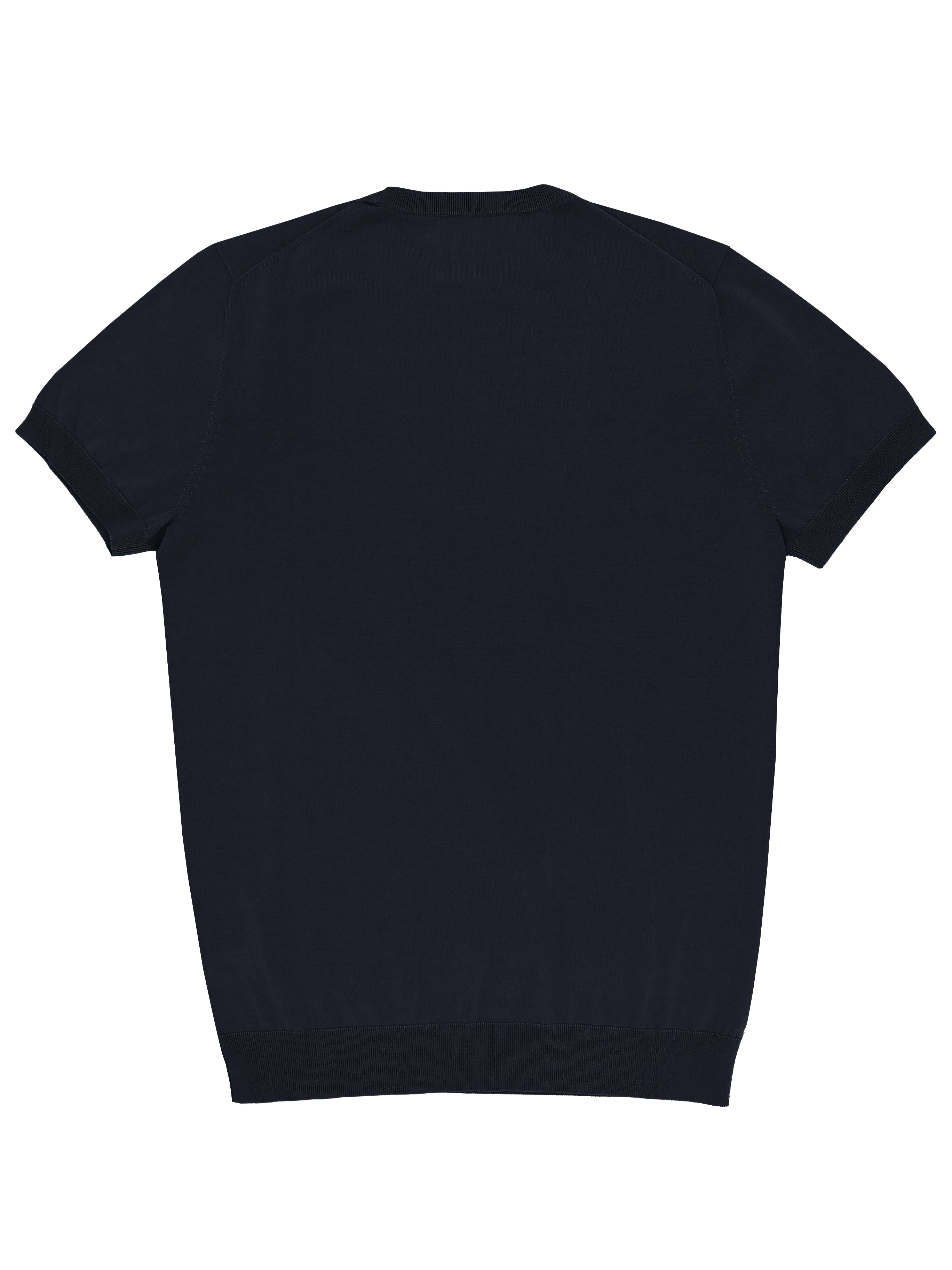Eden Navy Cotton Knit Tee